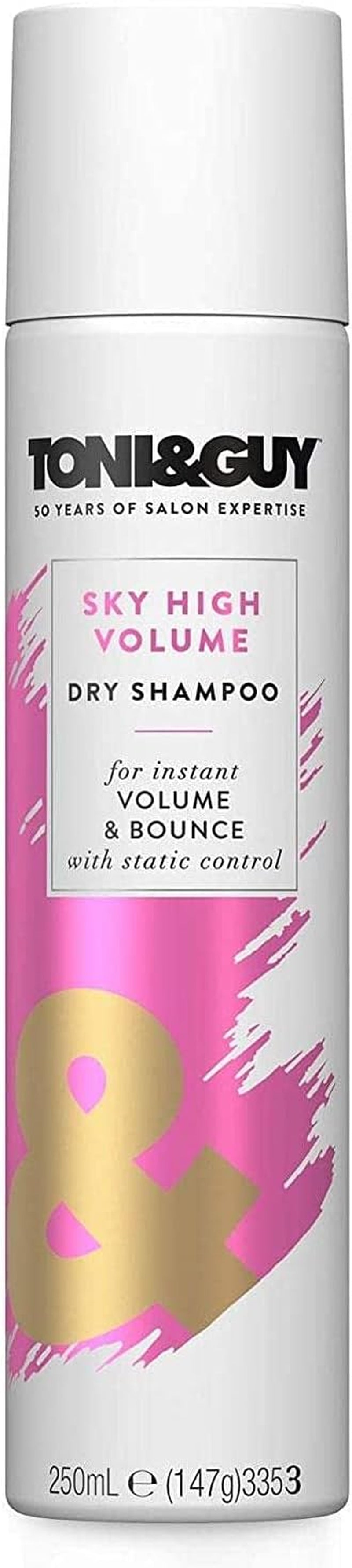 6 Pack of Toni & Guy Sky High Volume Shampoo for Instant Volume and Glamourous Bounce with Static Control, 250Ml with Oil-Absorbing Formula to Boost Volume