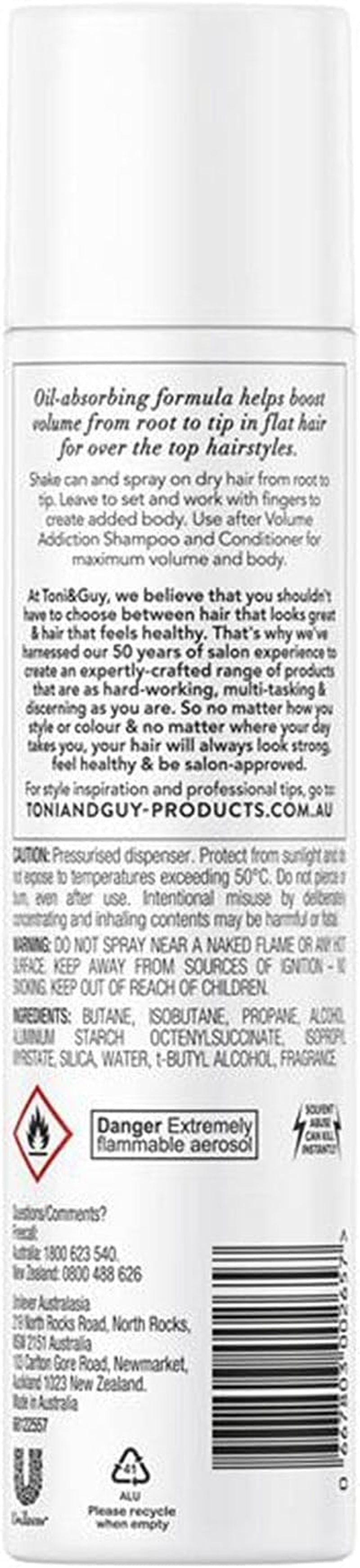 6 Pack of Toni & Guy Sky High Volume Shampoo for Instant Volume and Glamourous Bounce with Static Control, 250Ml with Oil-Absorbing Formula to Boost Volume