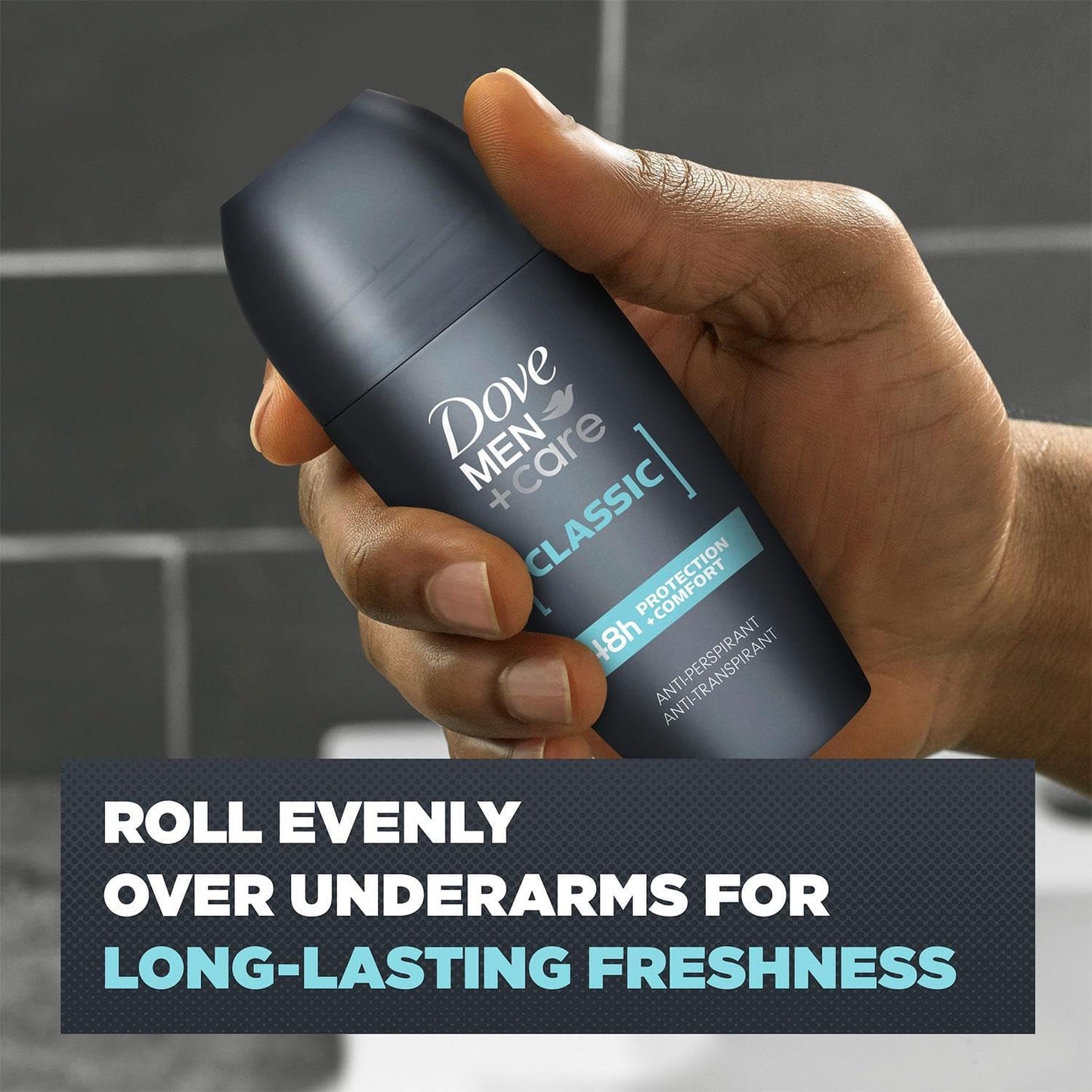 Dove Men+Care Roll on Classic 48 Hours Sweat and Odour Protection with Long Lasting Fresh and Clean Fragrance Antiperspirant Travel Size Deodorant, 50Ml Pack of 3