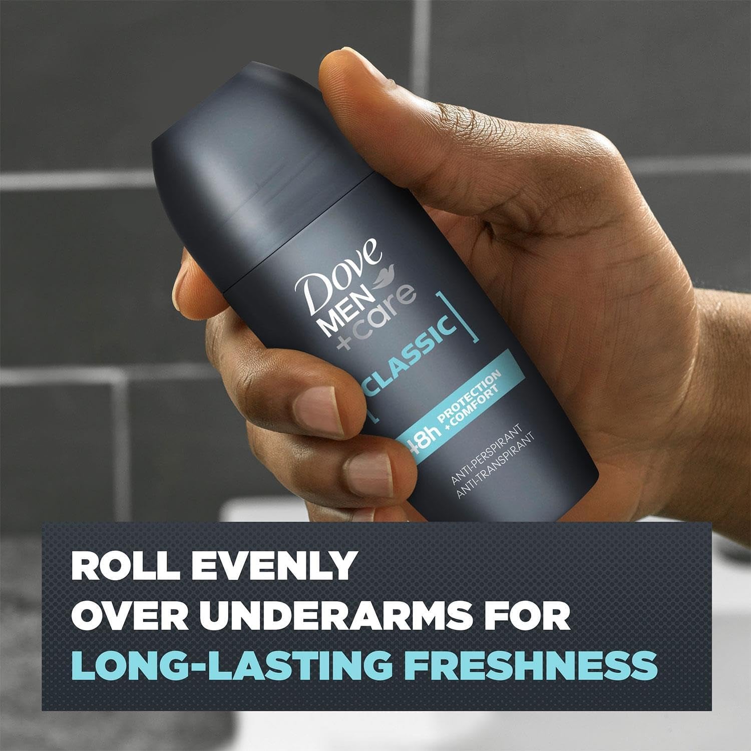 Dove Men+Care Roll on Classic 48 Hours Sweat and Odour Protection with Long Lasting Fresh and Clean Fragrance Antiperspirant Travel Size Deodorant, 50Ml Pack of 3