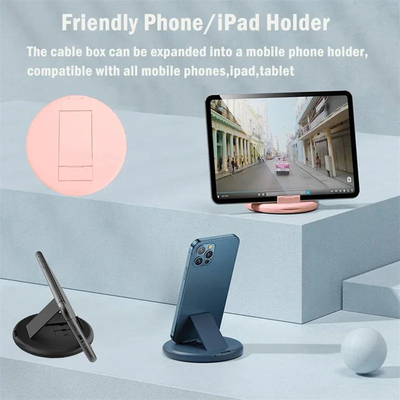 60W Multi Type-C to USB C to Micro USB to Lighting Fast Charging Phone Cable Kit for Iphone 14 13 15 Pro Data Cable Storage Box