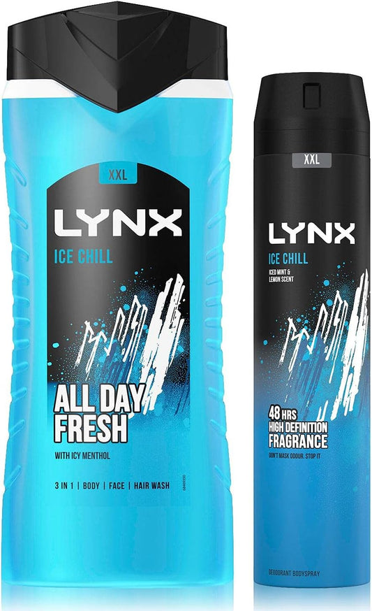 12 Hour Refreshing Ice Chill Shower Gel, 500 with  48 Hour Ice Chill Body Spray 250Ml Leaving You Smelling Great, Dermatologically Tested, Keep Smelling Irresistible!