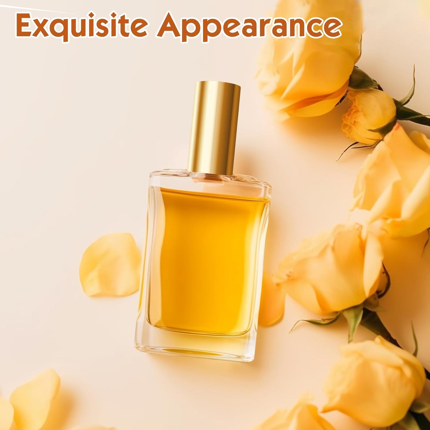 Omsscun 3Pcs Glass Perfume Bottle 50Ml, Perfume Spray Bottle, Empty Refillable Perfume Atomiser with Flat and Square Shape for Women Men Travel (Caps in Gold, Silver and Black)