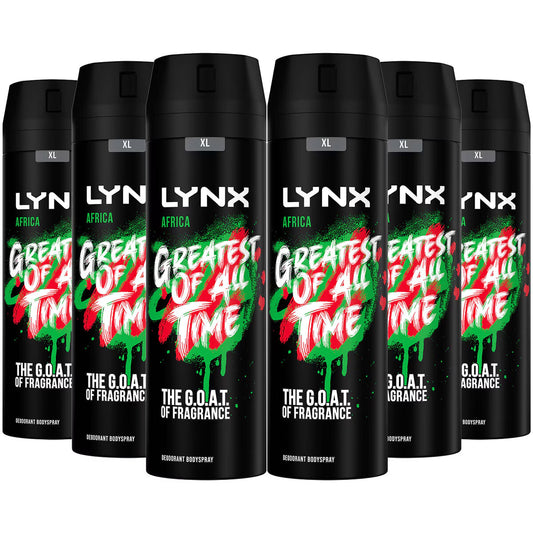 Lynx Body Spray Africa, 6 X 200Ml