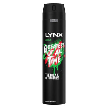 Lynx XXL Africa 48-Hour High Definition Fragrance Body Spray Deodorant, 6X250Ml